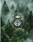 Forest scene with 'Park City Botanicals' logo overlay